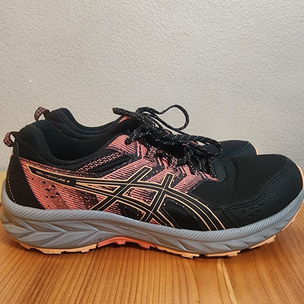 ASICS GEL-Venture 9 Shoes Womens Size 11 Black Trail Running Sneakers 1012B313